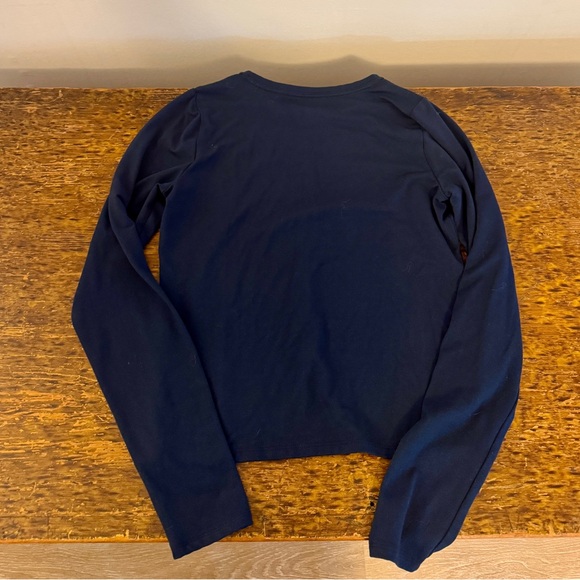 Hollister Women’s Navy Blue Long Sleeve Shirt - Picture 2 of 2